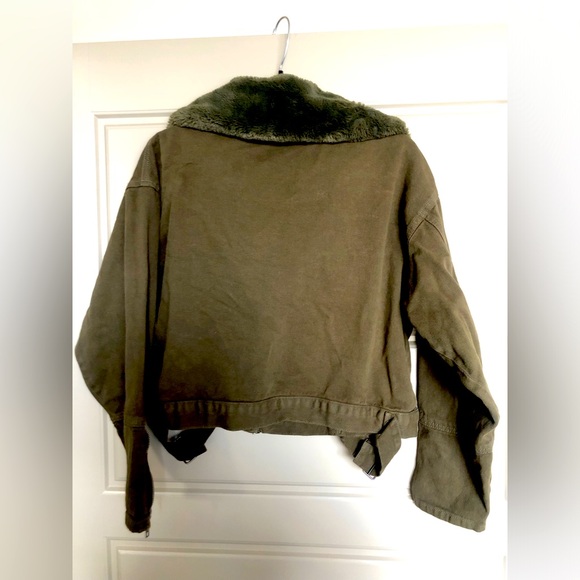 COTTON ON NWT FAUX FUR MOTO JACKET - Picture 2 of 6